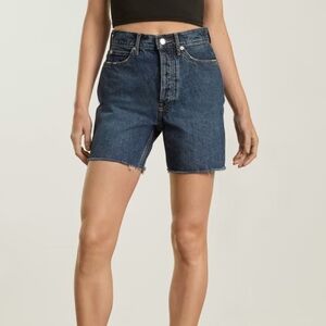 Everlane The Ridge Way-High Jean Short Women’s SZ 25 in Dark Denim Wash